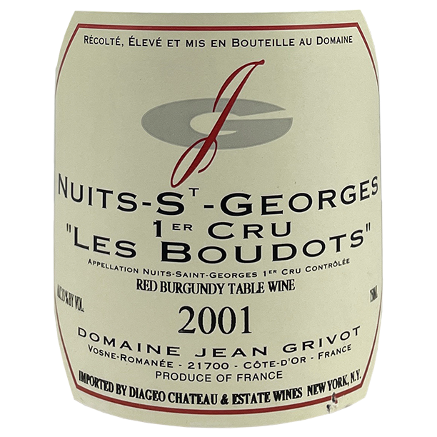 Domaine Jean Grivot Nuits-Saint-Georges "Les Boudots" 2010 bottle - Vins Rare