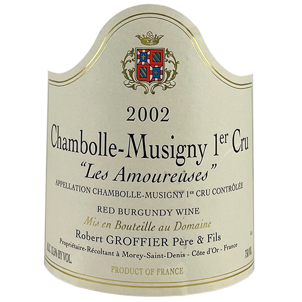 2002 Groffier Chambolle Musigny 1er Amoureuses