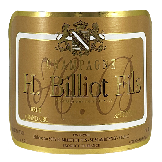 H. Billiot Champagne Millésime 2012 bottle - Vins Rare