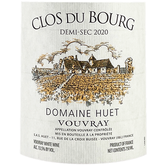 Domaine Huet Vouvray “Clos du Bourg” Demi-Sec 2020