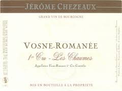 Jerome Chezeaux Vosne-Romanee 1er Cru "Les Chaumes" 2015