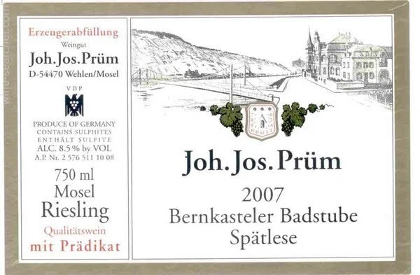 JJ Prum Bernkasteler Badstube Spatlese 2022