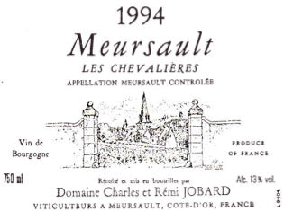 Remi Jobard Meursault 1er Cru "Les Chevalieres" 2017