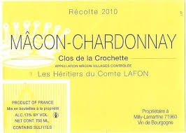 Heritiers du Comte Lafon Macon-Chardonnay Clos de la Crochette 2017