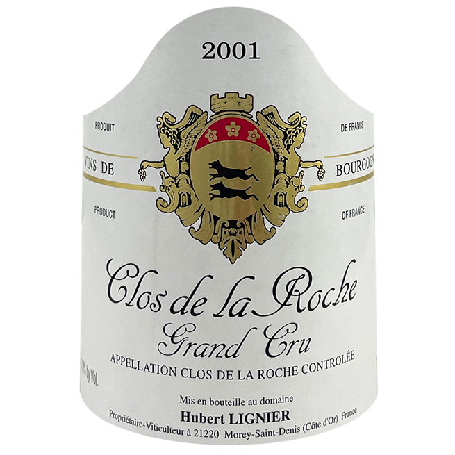 Hubert Lignier Clos de la Roche Grand Cru 2001 bottle - Vins Rare