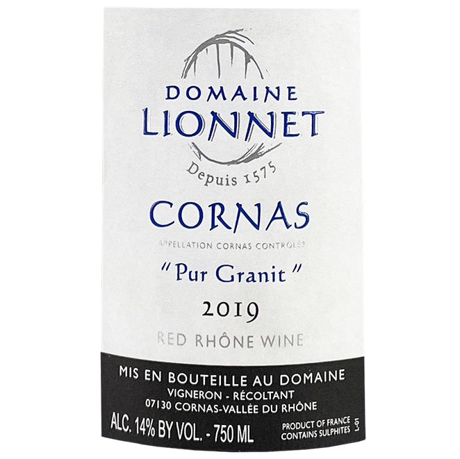 2019 Lionnet Cornas Pur Granit