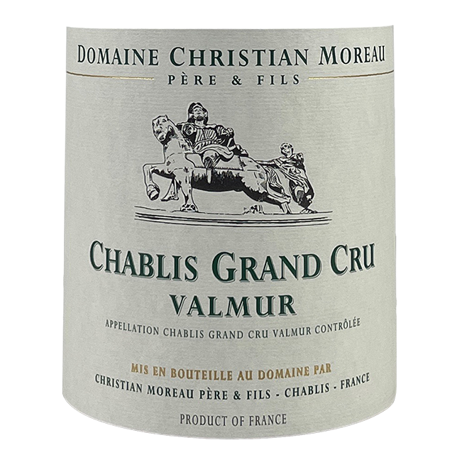 Christian Moreau Chablis Grand Cru "Valmur" 2019 bottle - Vins Rare