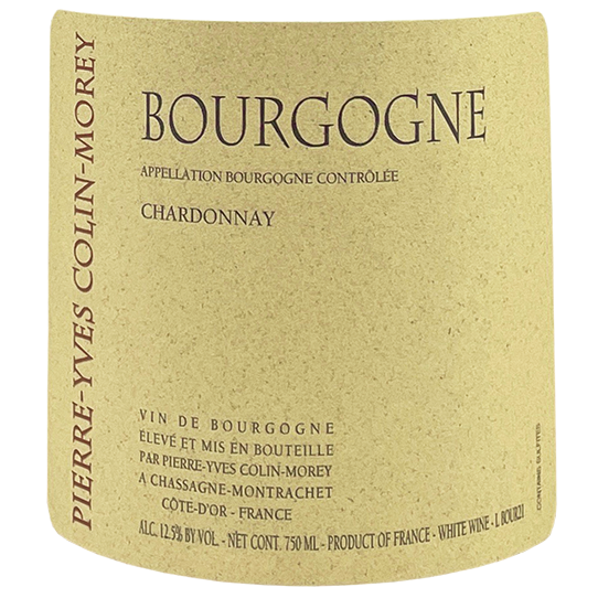 Pierre-Yves Colin-Morey Bourgogne 2015 bottle - Vins Rare