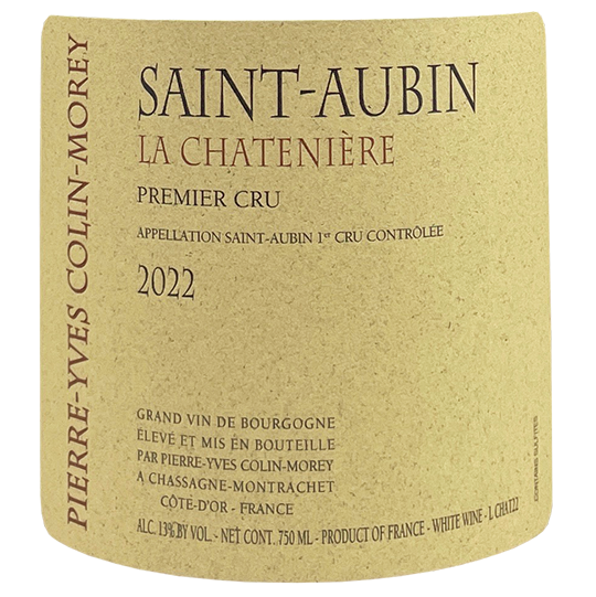 Pierre-Yves Colin-Morey Saint-Aubin 1er Cru "Chateniere" 2019 bottle - Vins Rare