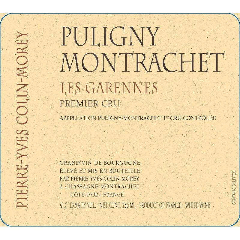 Pierre-Yves Colin-Morey Puligny-Montrachet 1er Cru "La Garenne" 2016