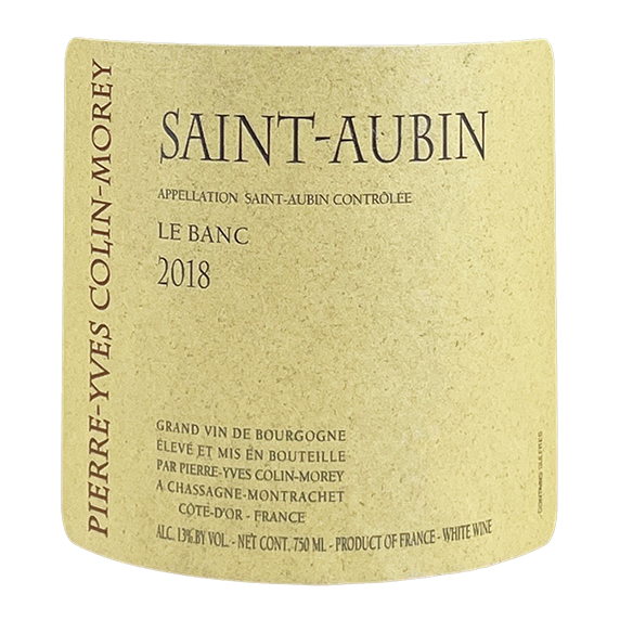 Pierre-Yves Colin-Morey Saint-Aubin "Le Banc" 2015 bottle - Vins Rare