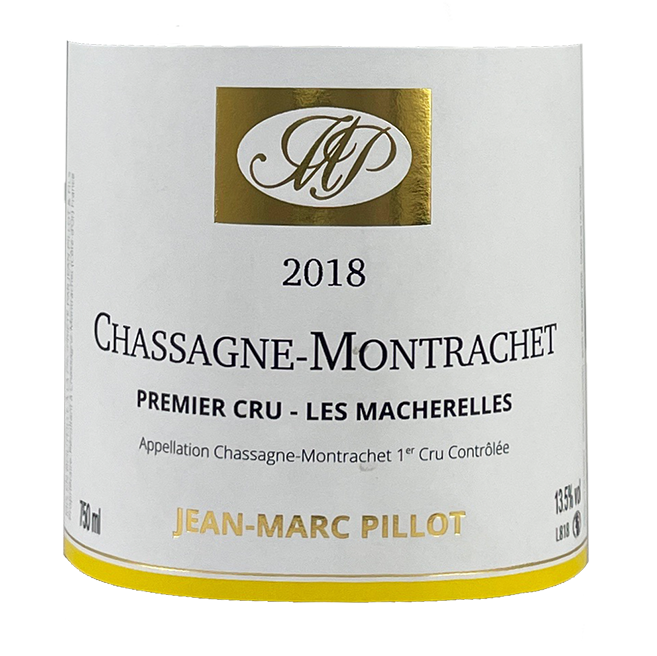 2018 Jean Marc Pillot Chassagne Montrachet 1er Cru Les Macherelles