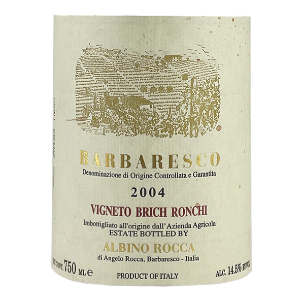 Albino Rocca Barbaresco "Bric Ronchi" 2004 bottle - Vins Rare