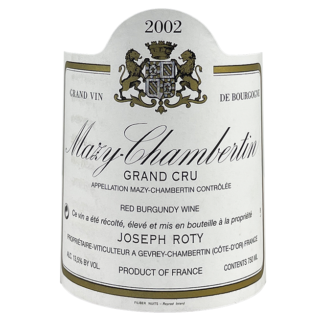 Joseph Roty Mazoyeres-Chambertin Grand Cru 1999 bottle - Vins Rare
