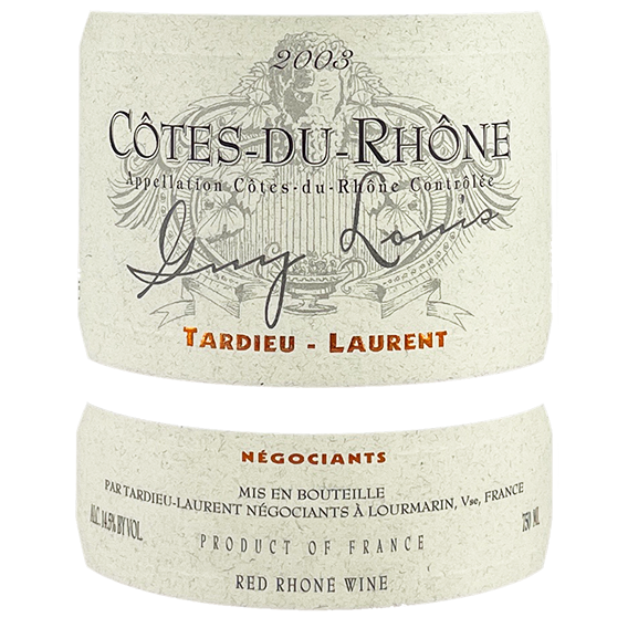 2003 Tardieu Laurent Cotes Du Rhone Guy Louis