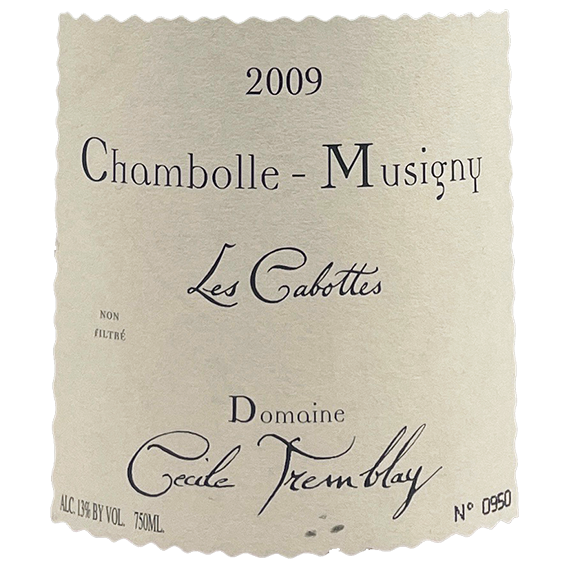Cecile Tremblay Chambolle-Musigny "Les Cabottes" 2011 bottle - Vins Rare