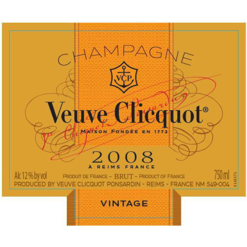 Veuve Clicquot Champagne Brut 2008 1.5L
