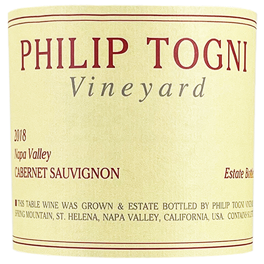 2018 Philip Togni Cabernet Sauvignon Estate Bottled