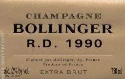 1990 Bollinger Champagne RD