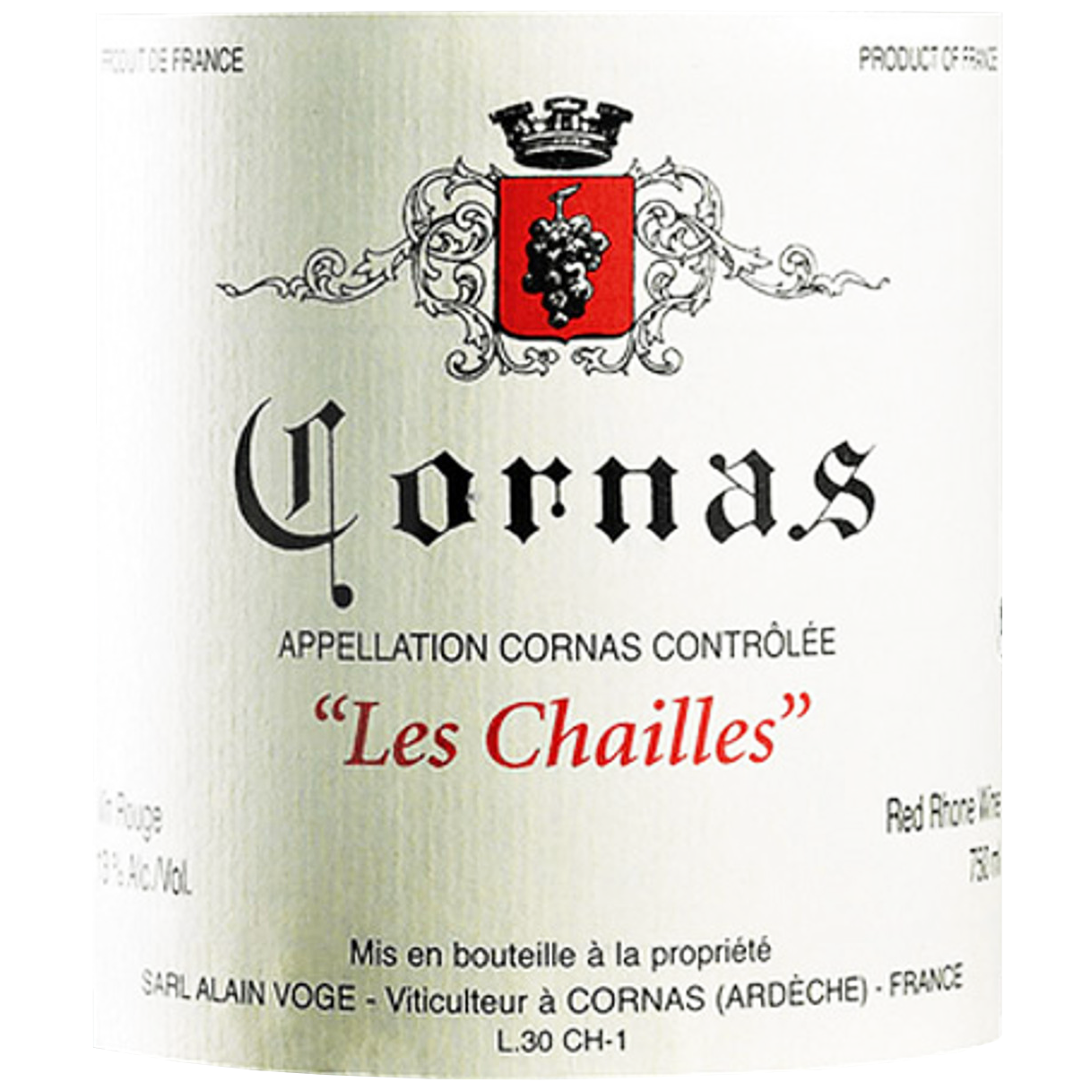 2016 Alain Voge Cornas Les Chailles