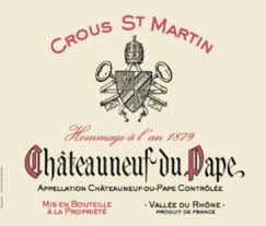 2016 Crous St Martin Chateauneuf du Pape