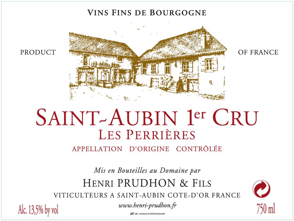 2018 Henri Prudhon Saint Aubin 1er Cru Les Perrieres