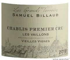 2018 Samuel Billaud Chabis 1er Vaillons Vieilles Vignes