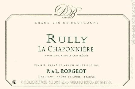 2020 Borgeot Rully La Chaponniere