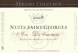 2019 Jerome Chezeaux Nuits St Georges 1er Vaucrains