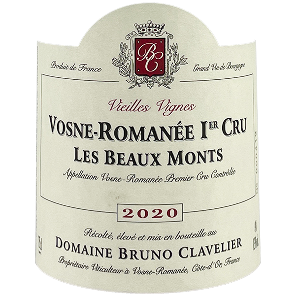 2020 Bruno Clavelier Vosne Romanee 1er Les Beaux Monts