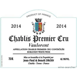 2014 Droin, Jean Paul & Benoit Chablis 1er Valourent