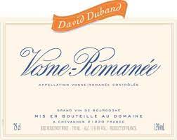 2019 David Duband Vosne Romanee