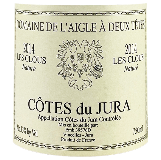 Domaine L'Aigle a Deux Tetes Cotes du Jura Les Clous Blanc - Click Image to Close
