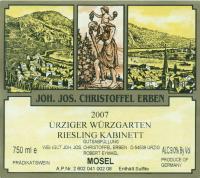 2007 JJ Christoffel Urziger Wurzgarten Riesling Kabinett
