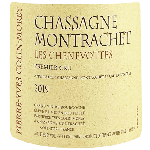 2019 Pierre Yves Colin Morey Chassagne Montrachet 1er Chenevottes