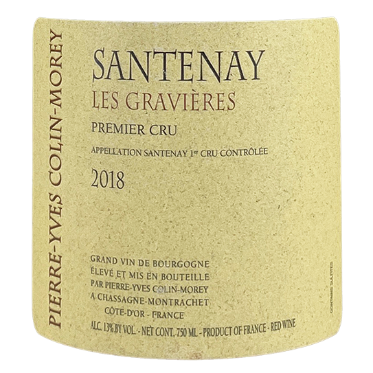 2018 Pierre-Yves Colin-Morey Santenay Gravieres