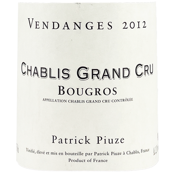 2012 Patrick Piuze Chablis Grand Cru Bougros