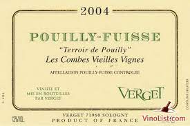2020 Verget Pouilly Fuisse Les Combes Vieilles Vignes